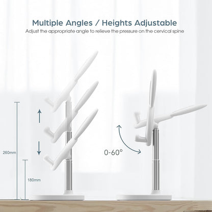 Cute Cell Phone Stand, Angle Height Adjustable  Cell Phone Stand for Desk, Cute Bunny Phone Holder Stand, Compatible with All Mobile Phones,Iphone,Samsung,Pixel,Ipad,Tablet (White)