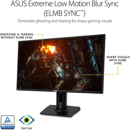 TUF Gaming 27" 2K HDR Gaming Monitor (VG27AQ) - WQHD (2560 X 1440), 165Hz (Supports 144Hz), 1Ms, Extreme Low Motion Blur, Speaker, G-SYNC Compatible, VESA Mountable, Displayport, HDMI